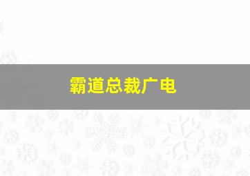 霸道总裁广电