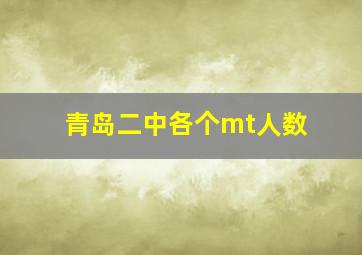 青岛二中各个mt人数