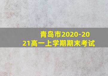 青岛市2020-2021高一上学期期末考试