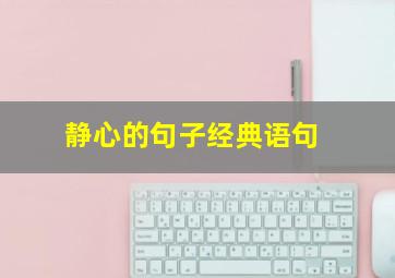 静心的句子经典语句