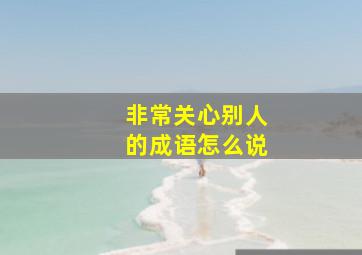 非常关心别人的成语怎么说