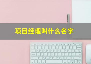 项目经理叫什么名字