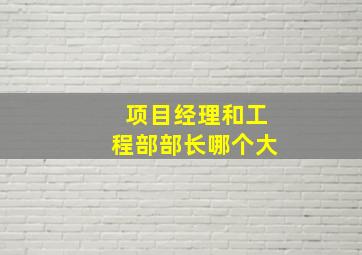 项目经理和工程部部长哪个大