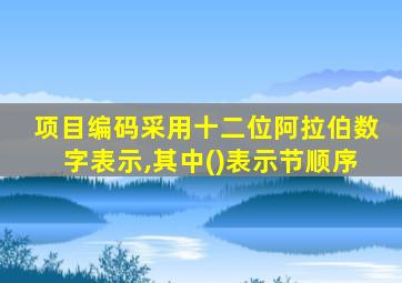 项目编码采用十二位阿拉伯数字表示,其中()表示节顺序