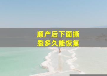 顺产后下面撕裂多久能恢复