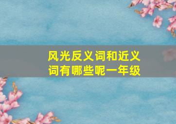 风光反义词和近义词有哪些呢一年级