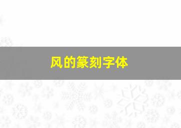 风的篆刻字体