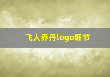 飞人乔丹logo细节