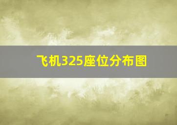 飞机325座位分布图