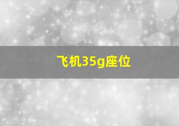 飞机35g座位