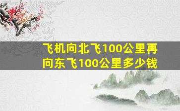 飞机向北飞100公里再向东飞100公里多少钱