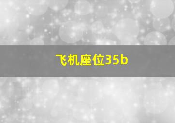 飞机座位35b