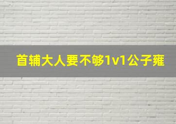 首辅大人要不够1v1公子雍