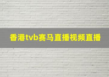 香港tvb赛马直播视频直播