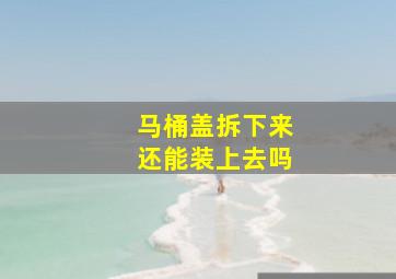 马桶盖拆下来还能装上去吗