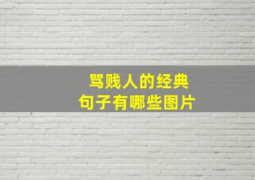 骂贱人的经典句子有哪些图片