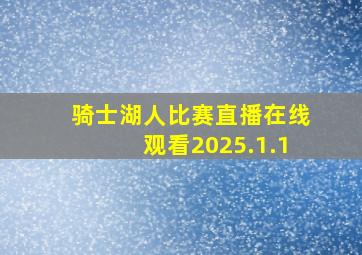 骑士湖人比赛直播在线观看2025.1.1