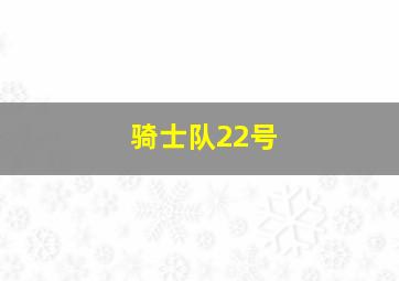 骑士队22号