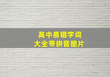 高中易错字词大全带拼音图片