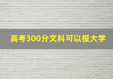 高考300分文科可以报大学