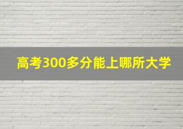 高考300多分能上哪所大学