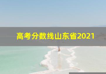 高考分数线山东省2021