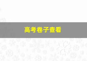 高考卷子查看