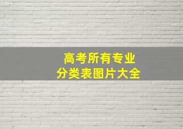 高考所有专业分类表图片大全