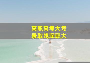 高职高考大专录取线深职大