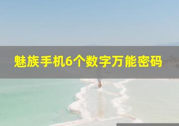 魅族手机6个数字万能密码