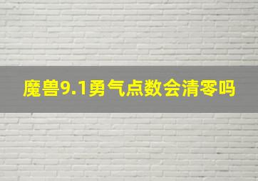 魔兽9.1勇气点数会清零吗