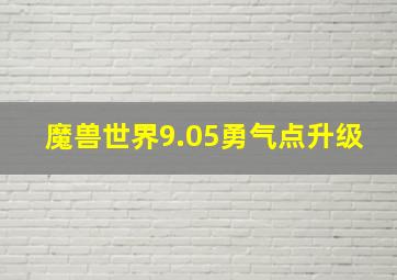 魔兽世界9.05勇气点升级