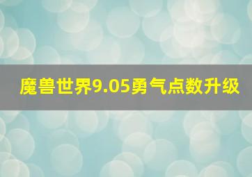 魔兽世界9.05勇气点数升级