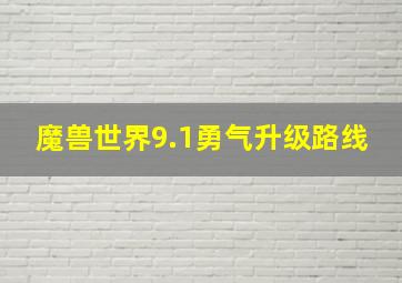 魔兽世界9.1勇气升级路线