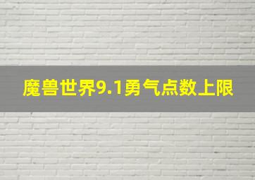 魔兽世界9.1勇气点数上限