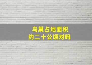 鸟巢占地面积约二十公顷对吗