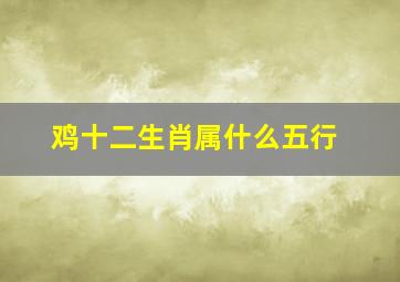 鸡十二生肖属什么五行