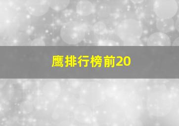 鹰排行榜前20