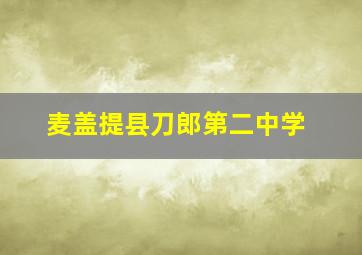 麦盖提县刀郎第二中学