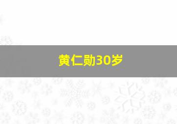 黄仁勋30岁