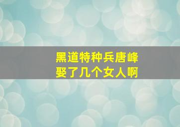 黑道特种兵唐峰娶了几个女人啊