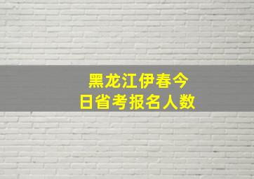 黑龙江伊春今日省考报名人数