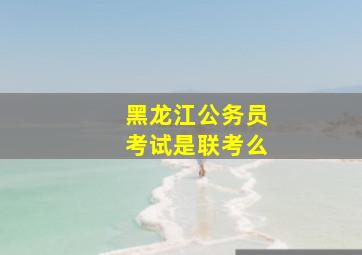 黑龙江公务员考试是联考么