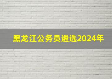 黑龙江公务员遴选2024年