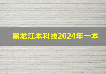 黑龙江本科线2024年一本