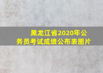 黑龙江省2020年公务员考试成绩公布表图片