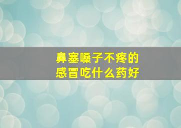 鼻塞嗓子不疼的感冒吃什么药好