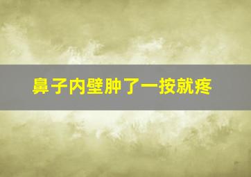 鼻子内壁肿了一按就疼