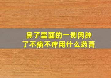 鼻子里面的一侧肉肿了不痛不痒用什么药膏