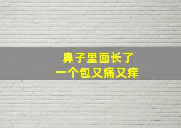 鼻子里面长了一个包又痛又痒